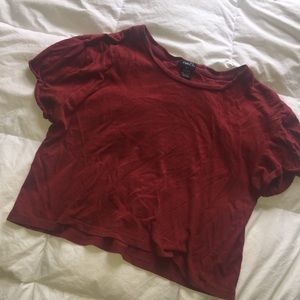 Red crop top